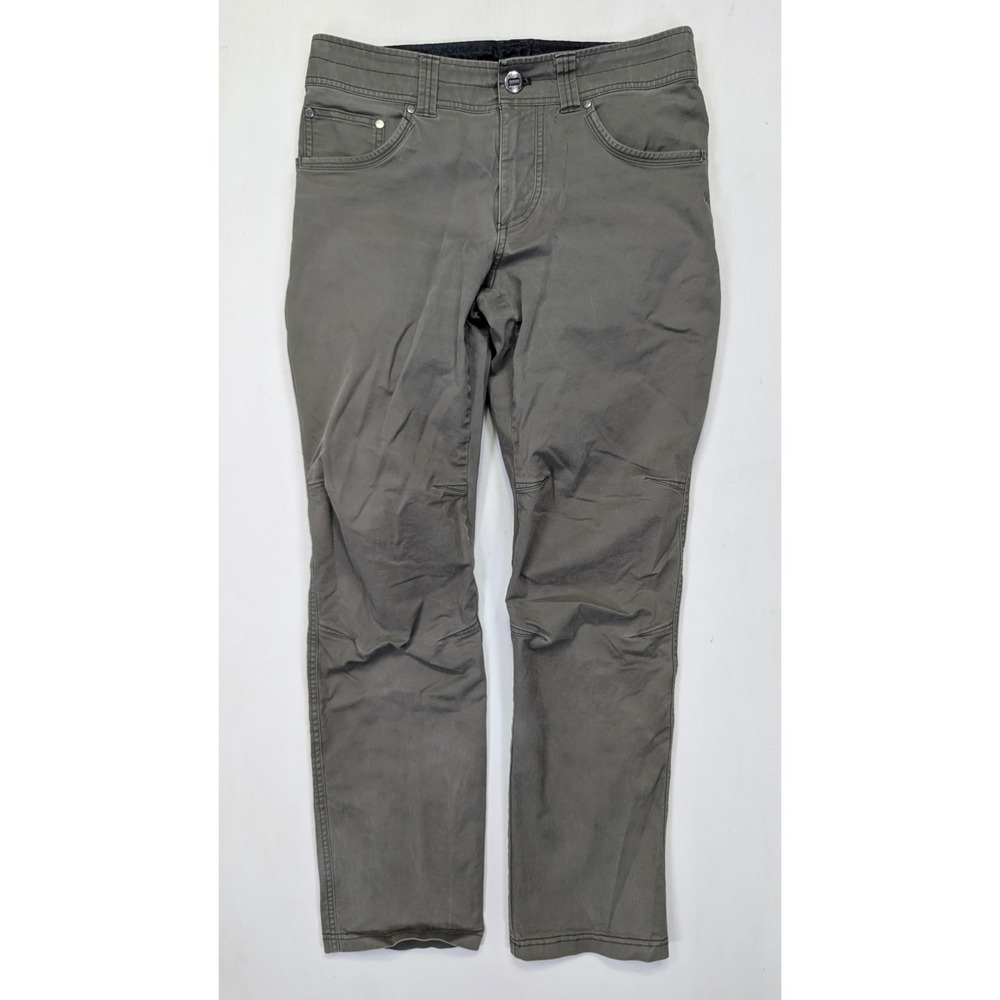 Kuhl Rydr Lite Full Fit Pants Mens 31x32 Grey Green Articulated Knee Hiking 1876